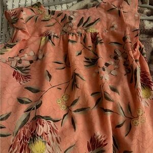 LOFT Pink Floral Textured blouse